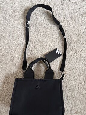 adidas Black Messenger Crossbody Bag with Top Handles